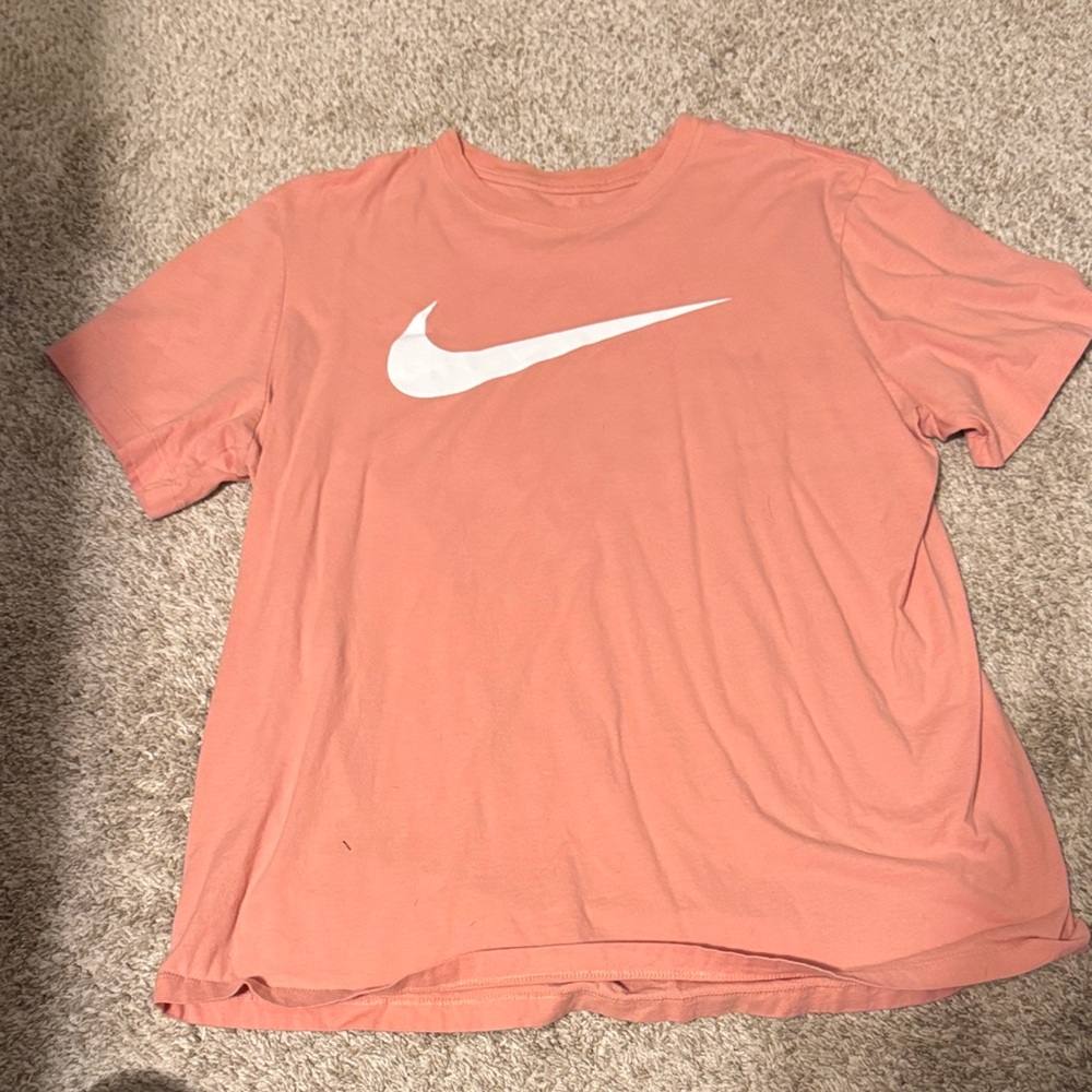 Nike Coral Tee with White Swoosh